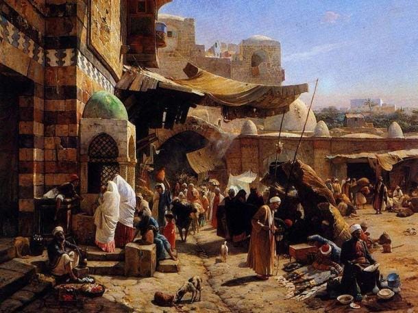 Market at Jaffa (Public Domain)