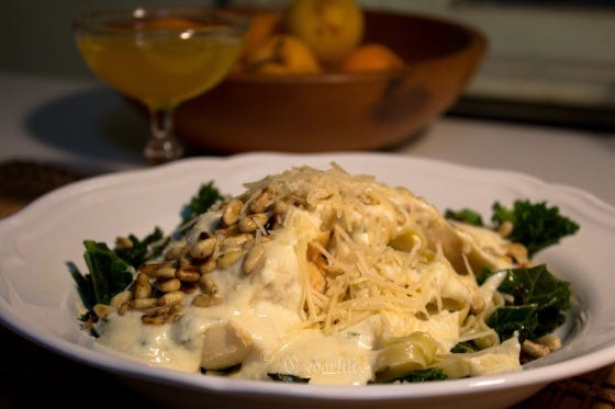 Alfredo with pinenuts