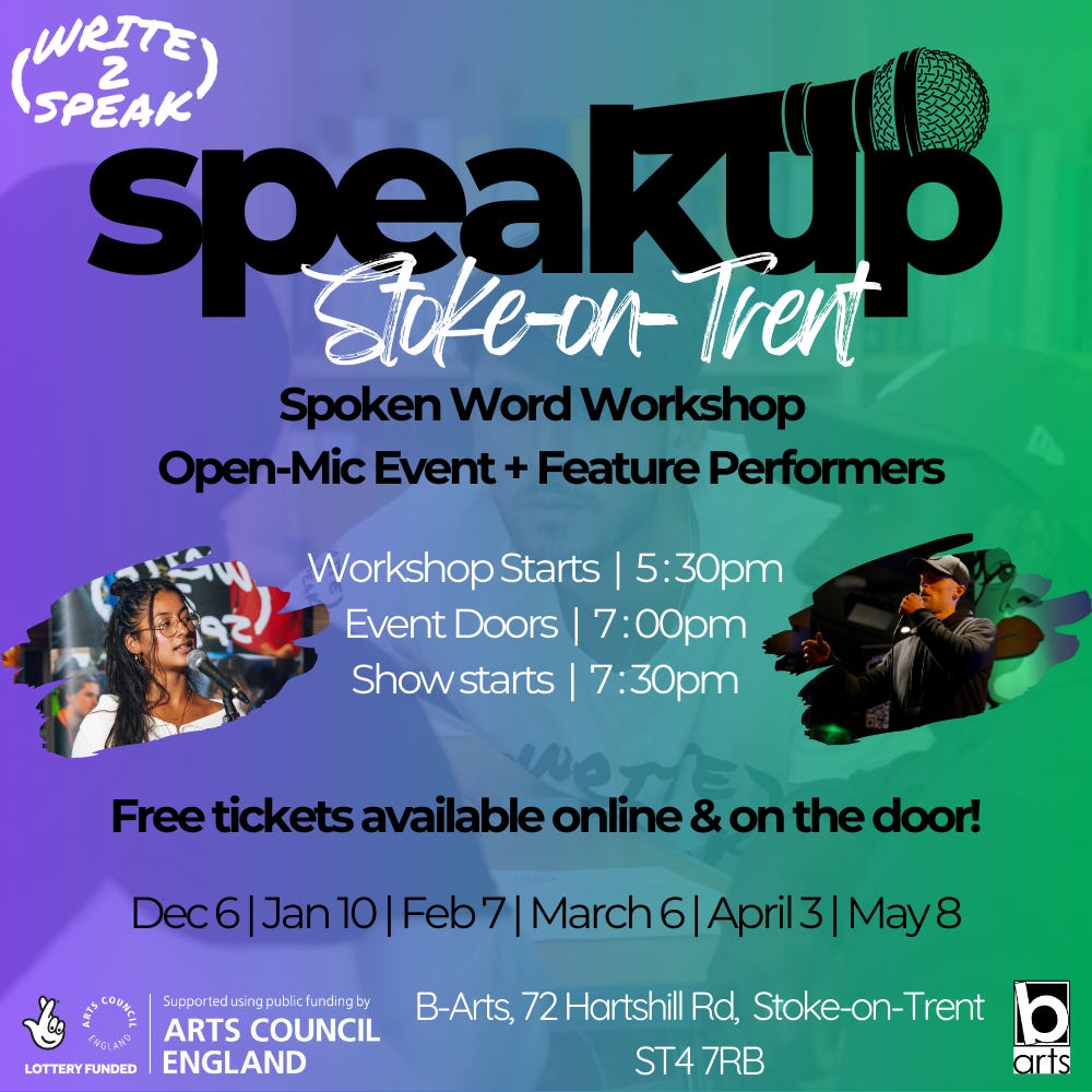 Poster for Speak Up Stoke-on-Trent