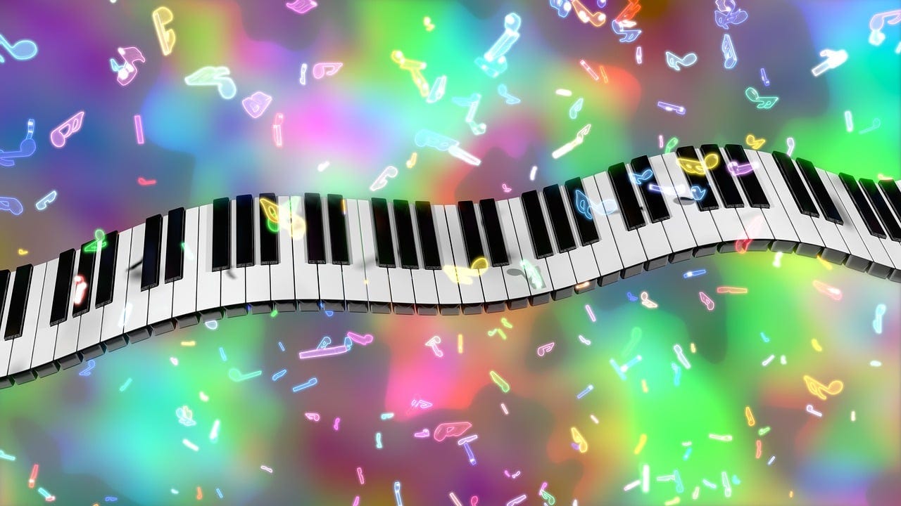 Free piano keys music grades illustration