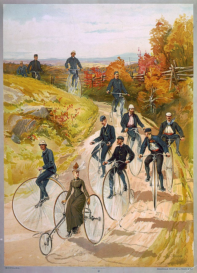 File:Bicycling-ca1887-bigwheelers.jpg - Wikimedia Commons