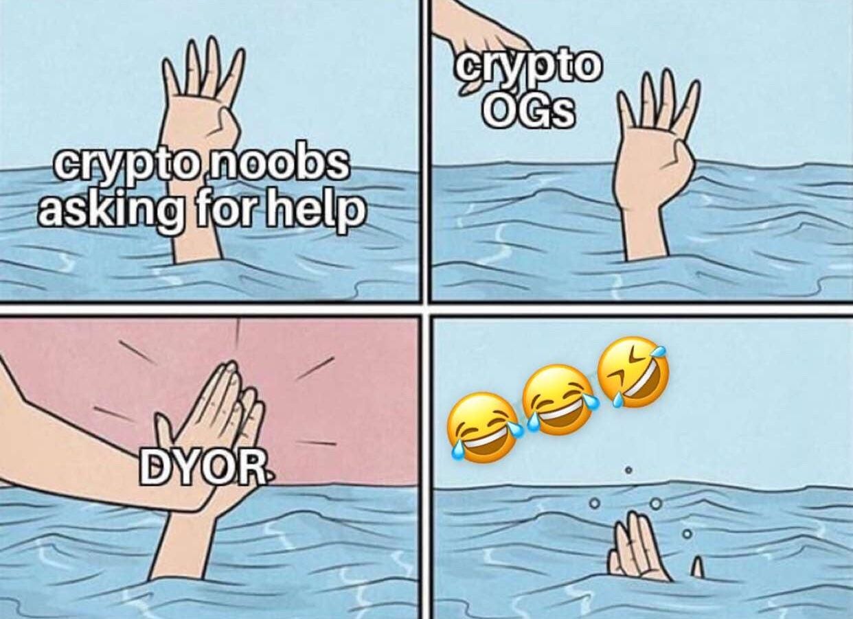 Getting help as crypto noob : r/cryptocurrencymemes