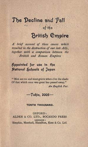 The decline and fall of the British Empire by Elliott Evans Mills