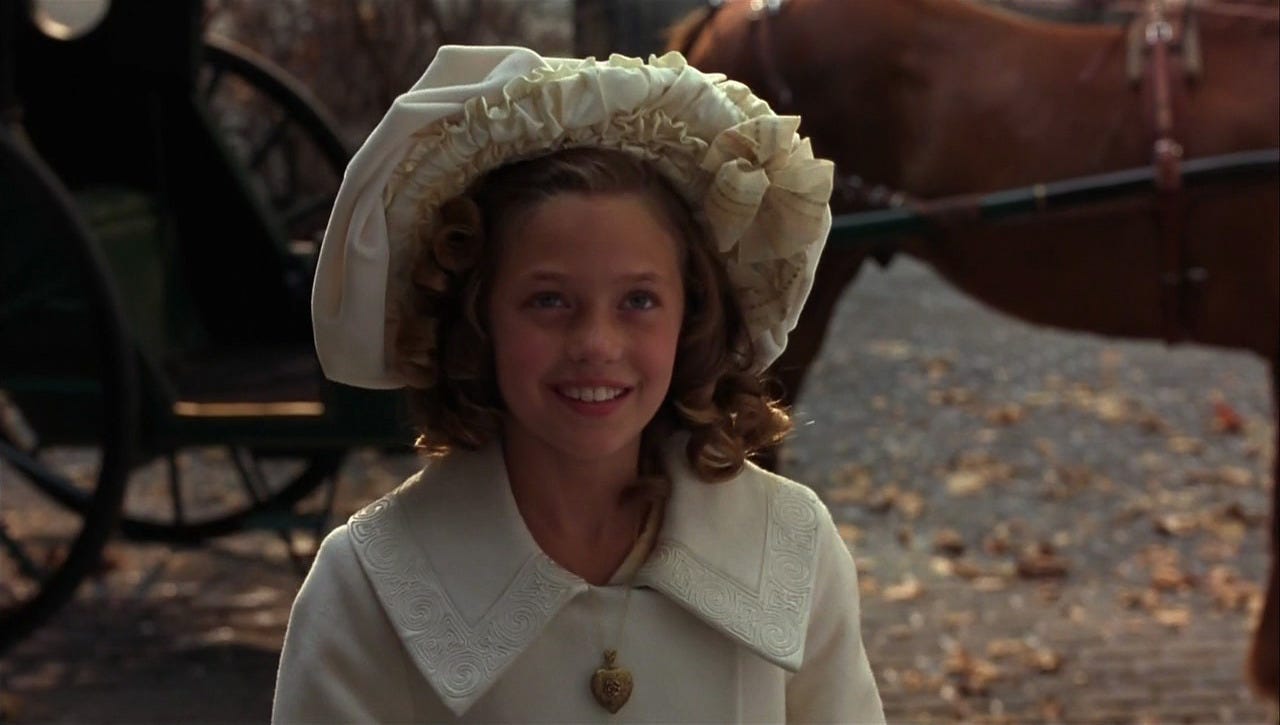 Sara in the beginning of A Little Princess