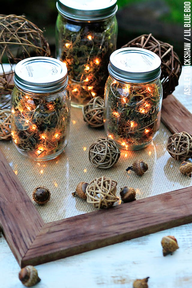 Fall Table Decor: Mason Jar Firefly Lanterns