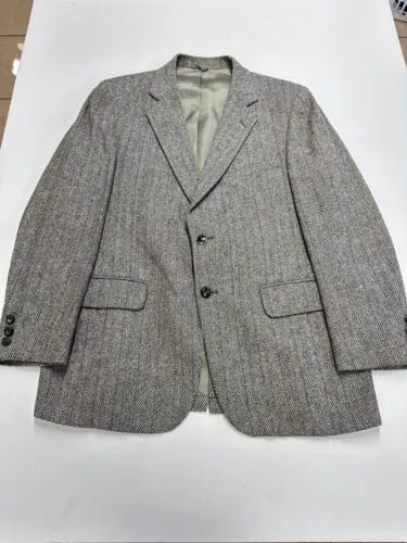 Vintage Amercian Craftsmen Sports Coat Mens 40 Herringbone Tweed Blazer Jacket - Picture 1 of 9