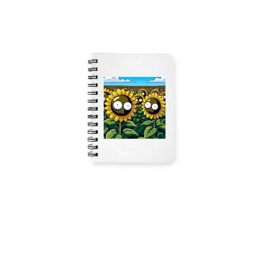 Sunflower Squad, a White Spiral Notebook