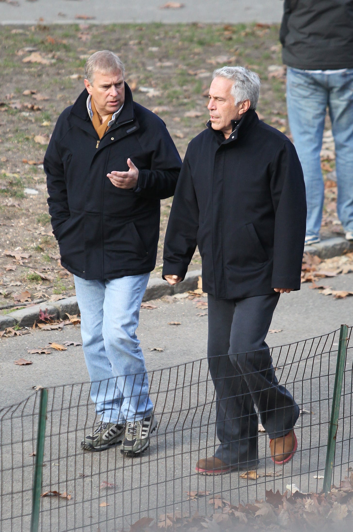 Prince Andrew and Jeffrey Epstein in New York’s Central Park.