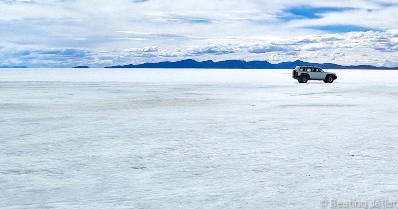 A view of Salar de Uyuni Salt Flats, Bolivia