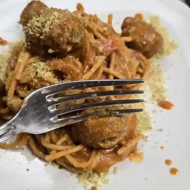 wfpb spaghetti and vegballs (meatballs) vegan sos-free