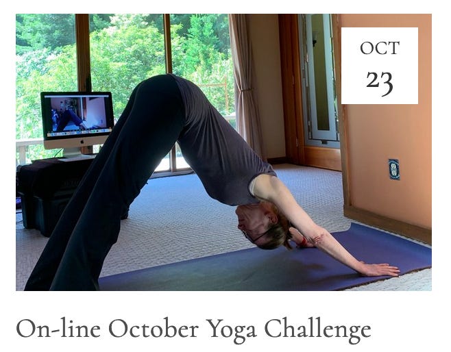 Screenshot of Ashely Sharp's October Yoga Challenge website