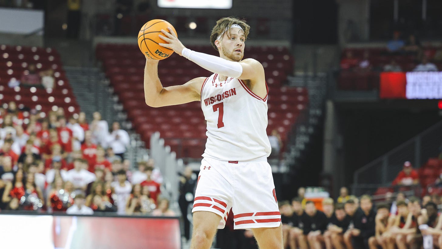 Wisconsin Badgers senior forward Carter Gilmore at the Red-White scrimmage