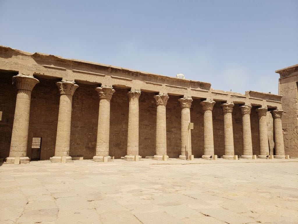 The inner courtyard at Edfu Temple