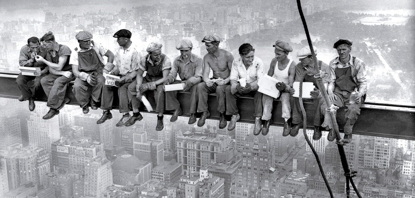 Chicago Ironworkers Recreate "Lunch Atop a Skyscraper" Photo, With a Couple  of Modern-Day Twists - Core77