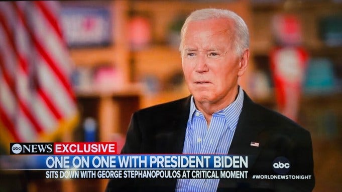 Biden Tells ABC, Debate Debacle Was "Bad Night," Not A Serious Condition