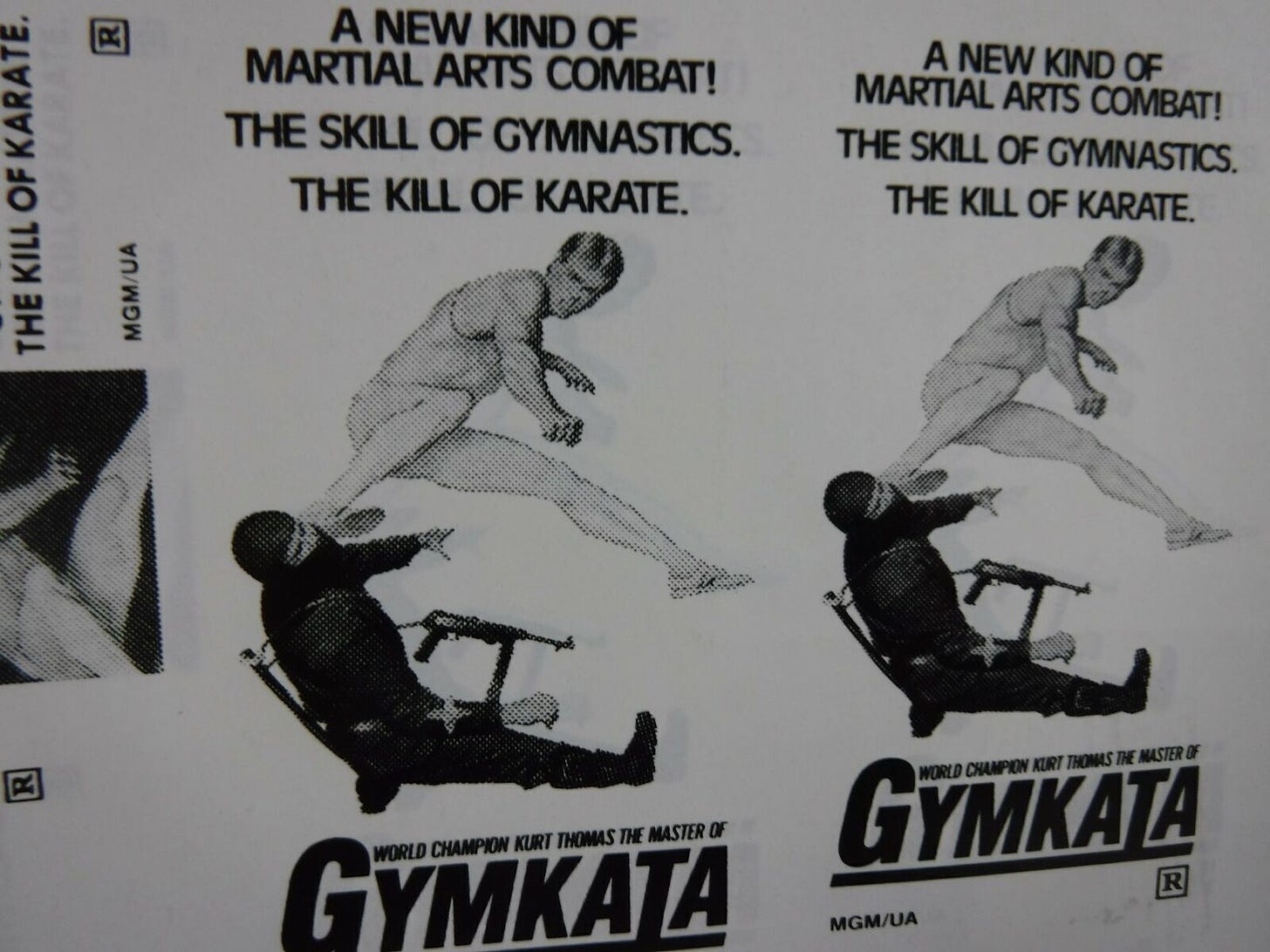 GYMKATA Movie Mini Ad Sheet Vintage Advertising Poster Clip Art Film  Martial Art | eBay