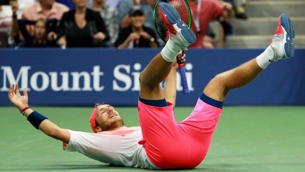 louis pouille beats off rafael nadal at us open