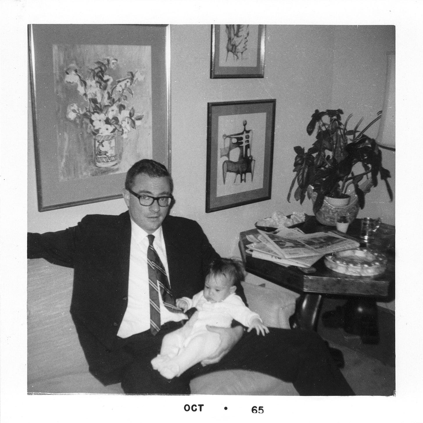 Spy Daughter, Queer Girl author Leslie Absher as a baby with her father