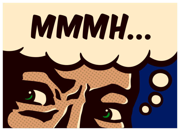 Pop Art Comic Book Style Perplexed And Suspicious Man Thinking And Mumbling  Vector Illustration Stock Illustration - Download Image Now - iStock