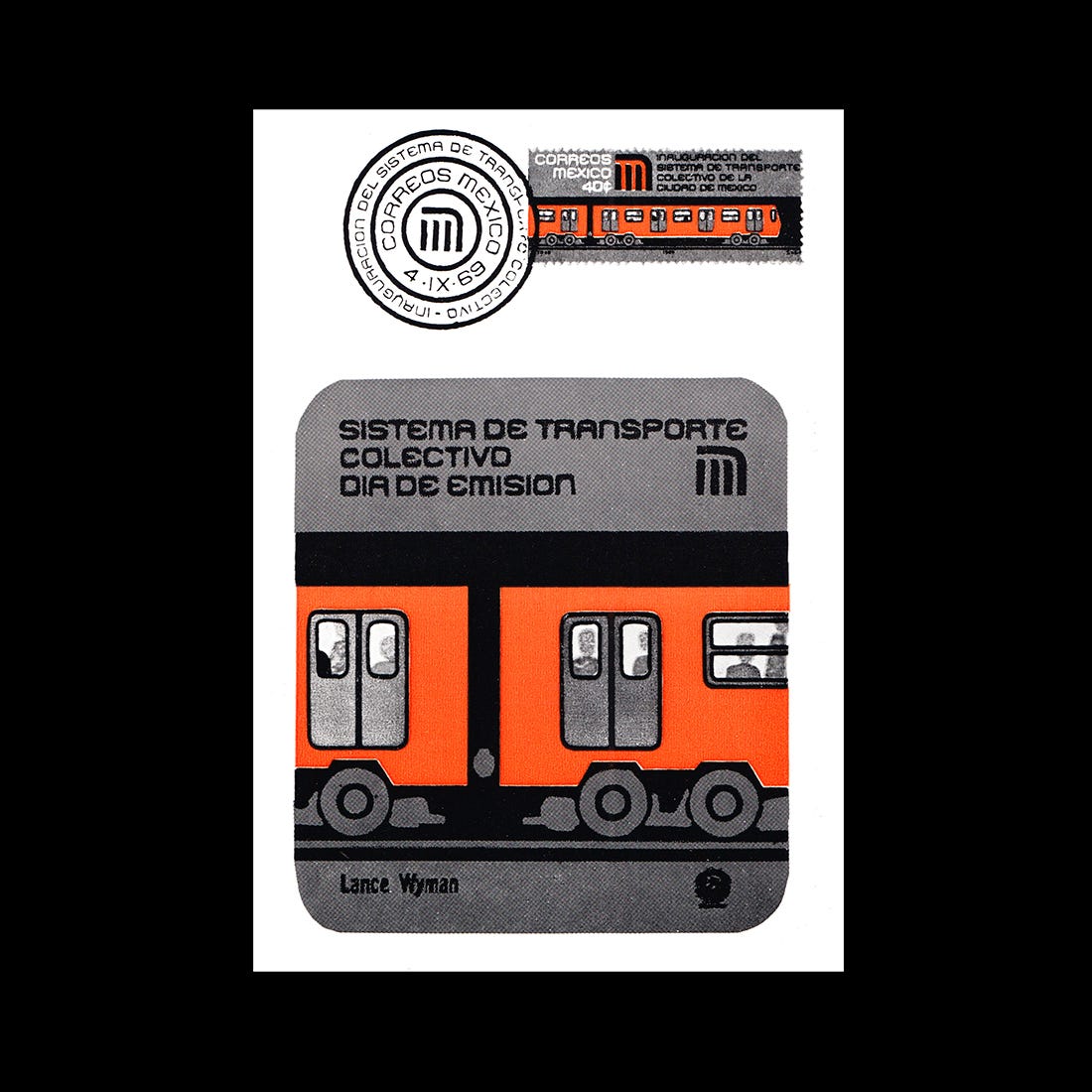 Pedro Ramírez Vázquez, Lance Wyman, Arturo Quiñones and Francisco Gallardo's logo and visual identity for Mexico City Metro. 