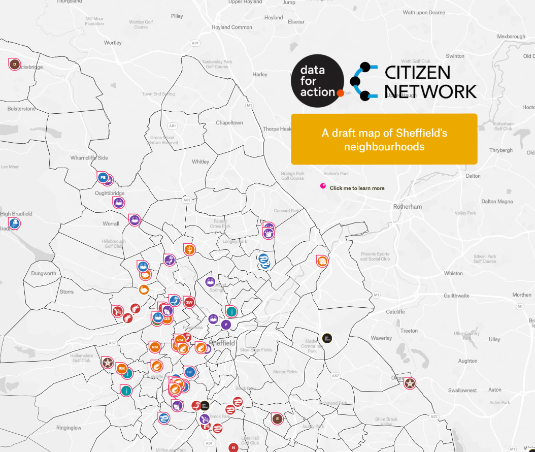 open map of neighbourhoods with continuous feedback