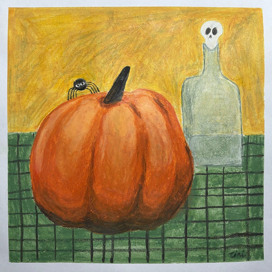 Pumpkin and Bottle