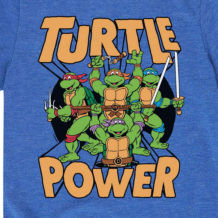 Teenage Mutant Ninja Turtles Kids Turtle Power Graphic T-Shirt, Blue, Small, Cotton