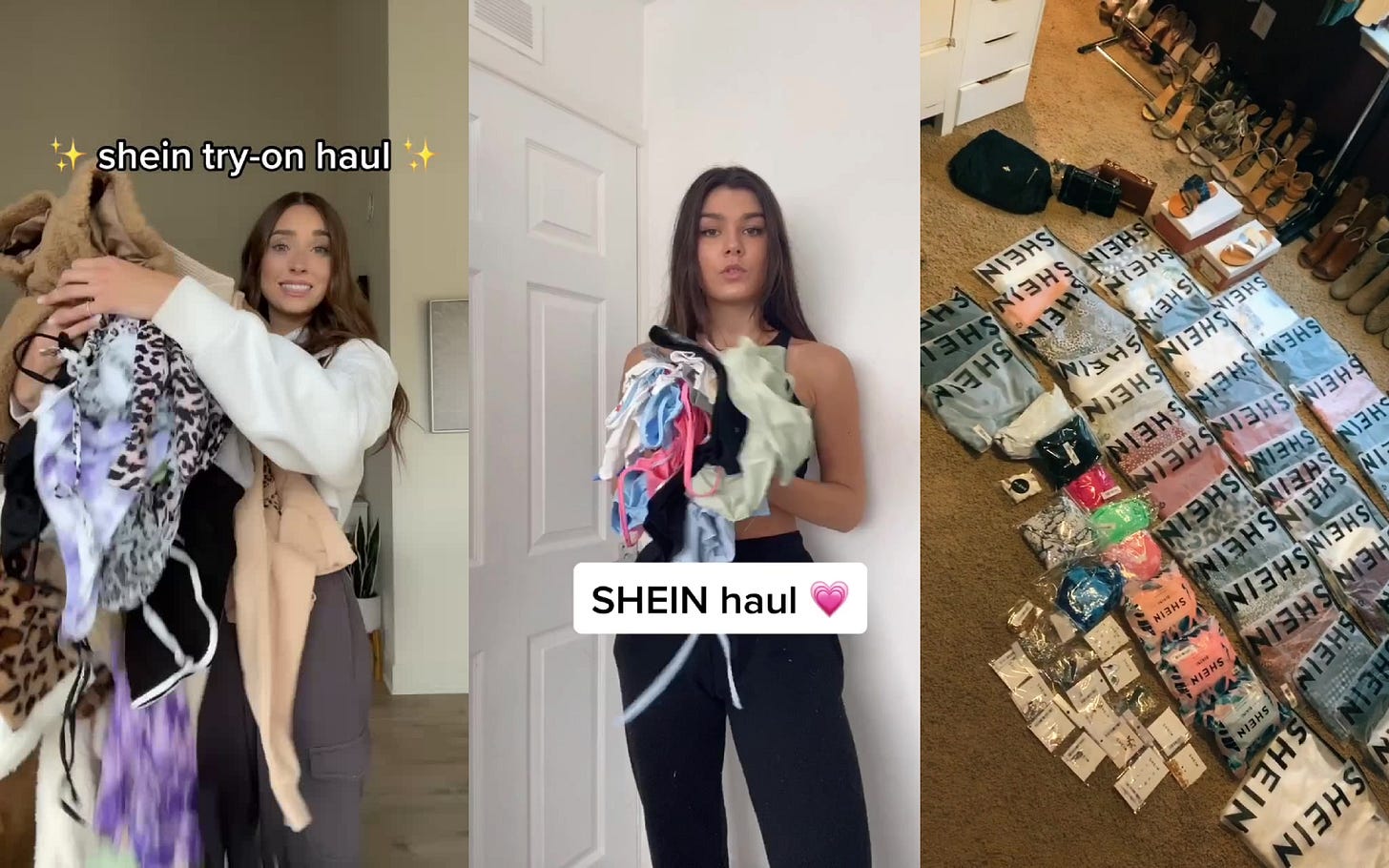 Shein's success through TikTok's hauls