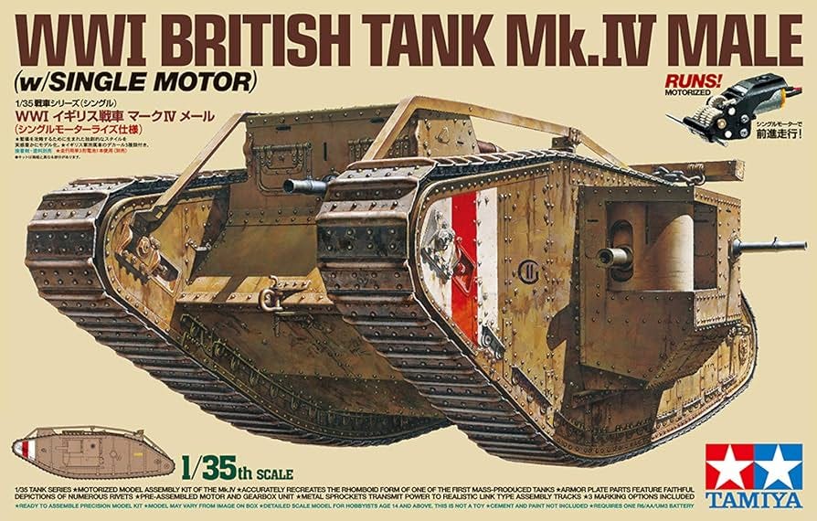 Tamiya Models MK.IV Male Motorized WWI British Tank, Model Building Kits -  Amazon Canada