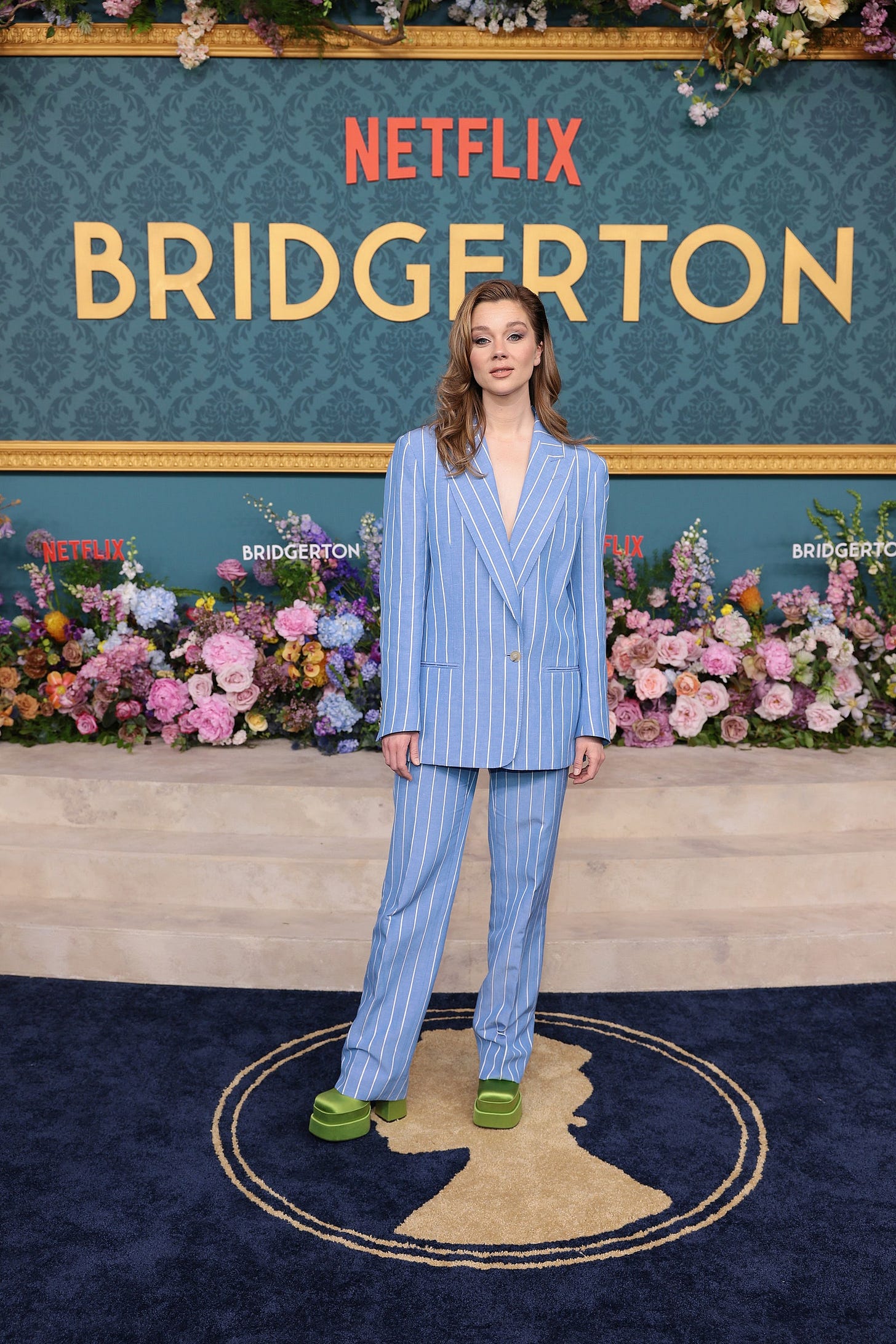 Bridgerton's Claudia Jessie Wore the Same Exact Suit Twice on the Season 3  Press Tour | Teen Vogue