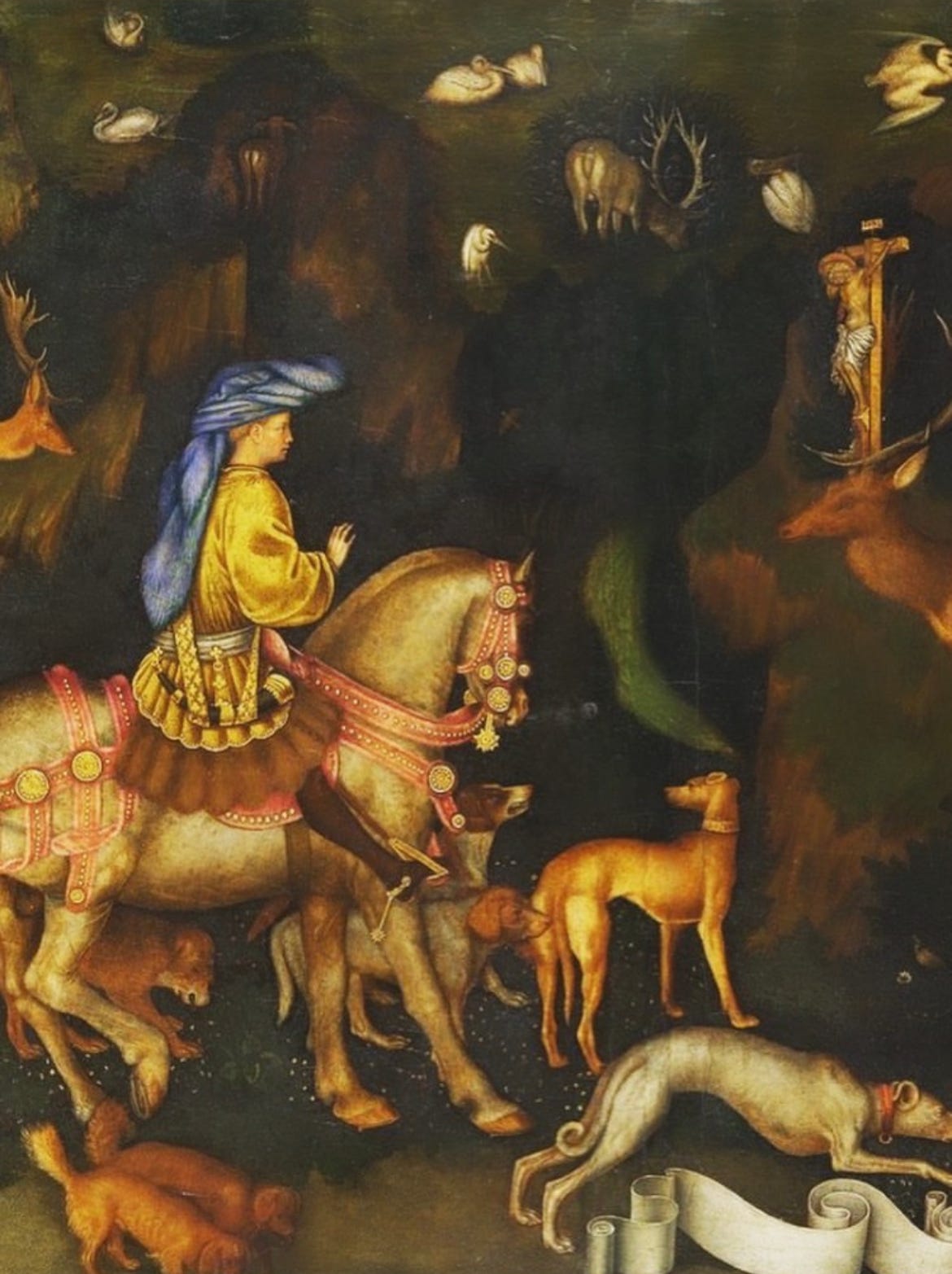 The Vision of St Eustace, Pisanello, 1438