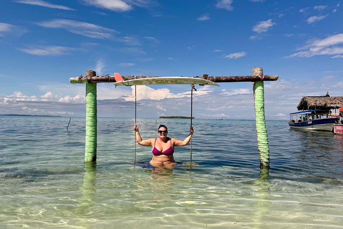 Kristi at an island in San Blas