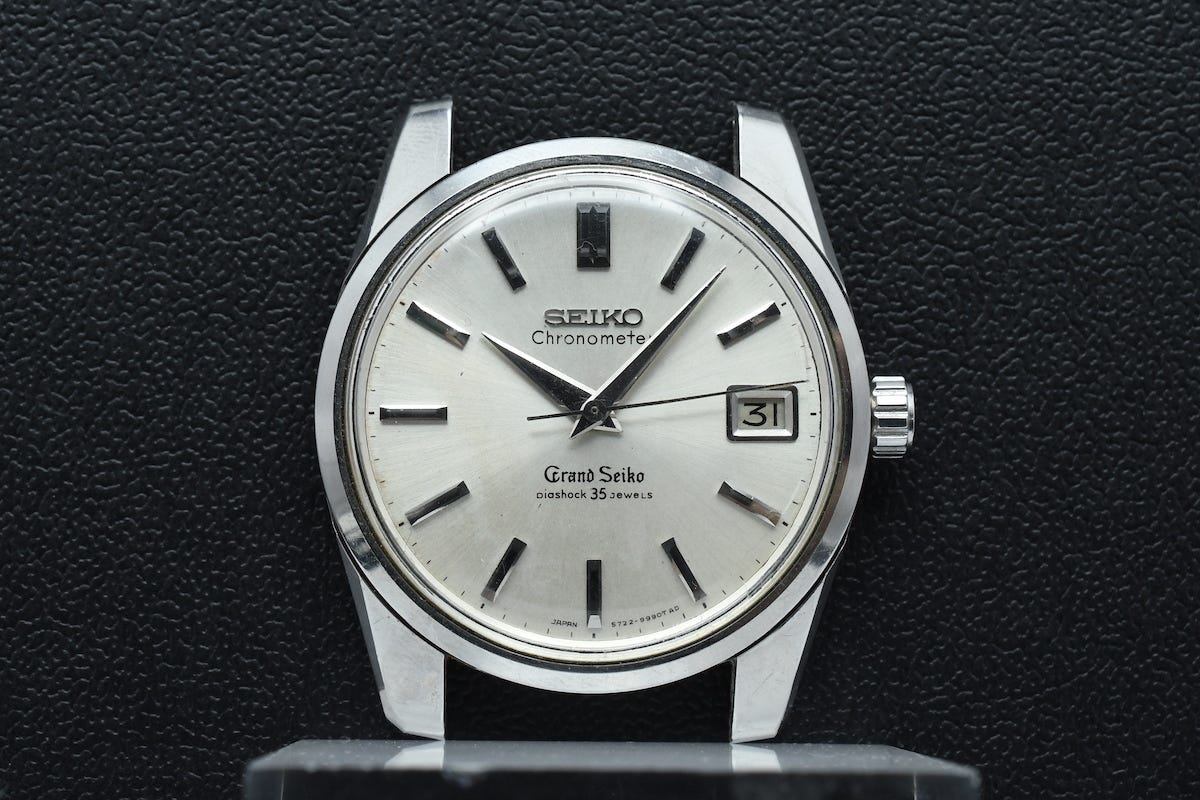 ジャンク SEIKO GS Chronometer Ref：5722-9990 グランドセイコー 獅子メダリオン 手巻き デイト メンズ 腕時計 ■14383