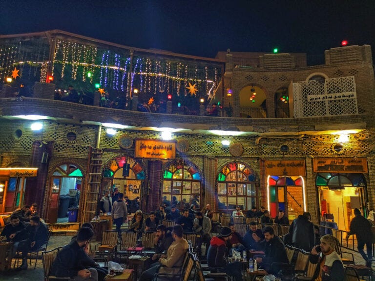 Coffee house and cafe near the Citadel in Erbil, Iraq