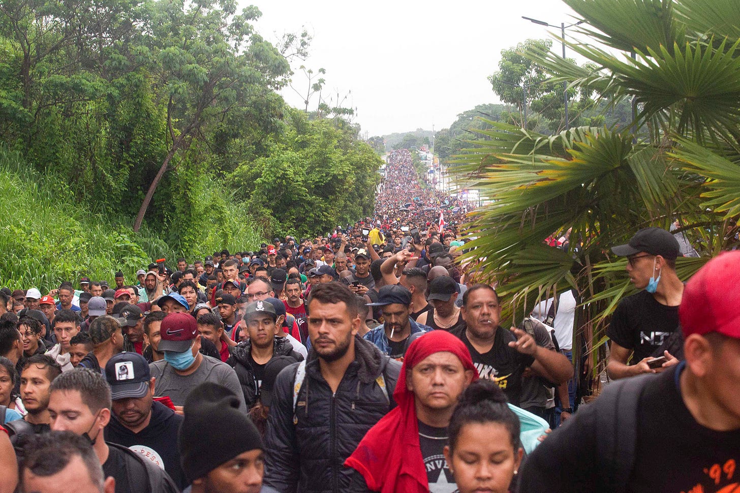 Thousands of migrants join new caravan through Mexico, call for Title 42  repeal