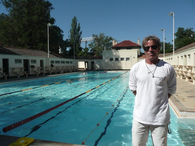 Swimming pool stories: A final tune from Tav, the music man at Manuka Pool