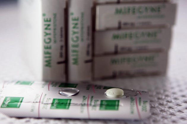 The abortion drug Mifepristone is pictured in an abortion clinic.