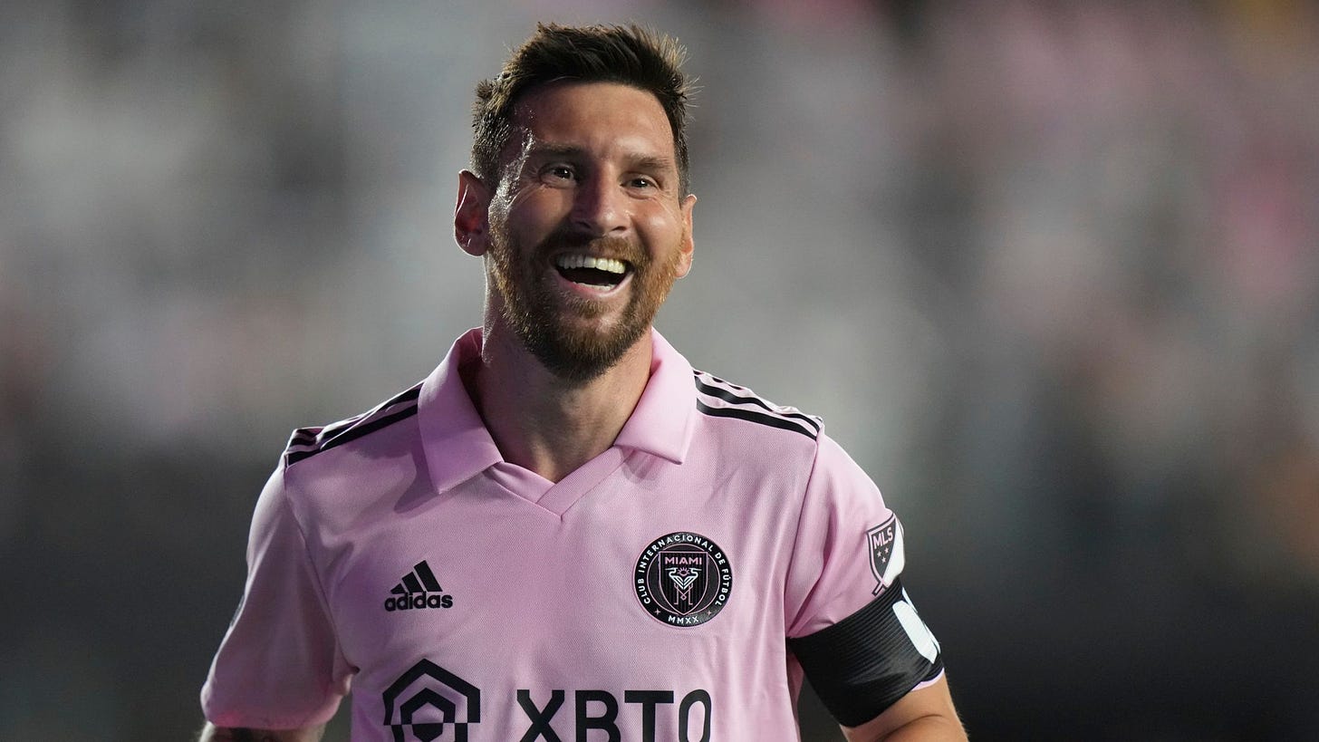 Lionel Messi scores twice on first Inter Miami start in 4-0 thrashing of  Atlanta United in Leagues Cup | Football News | Sky Sports