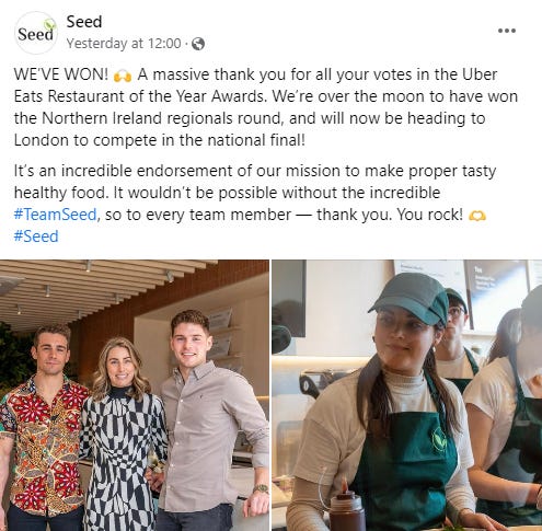 Uber Eats Restaurant of the Year