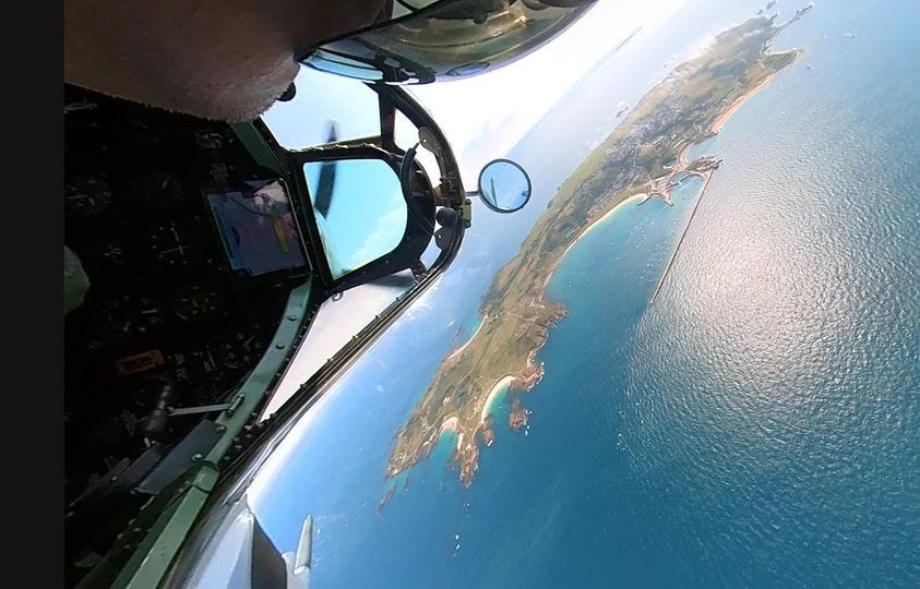 Spitfire over Alderney, photo: Neil Parkinson