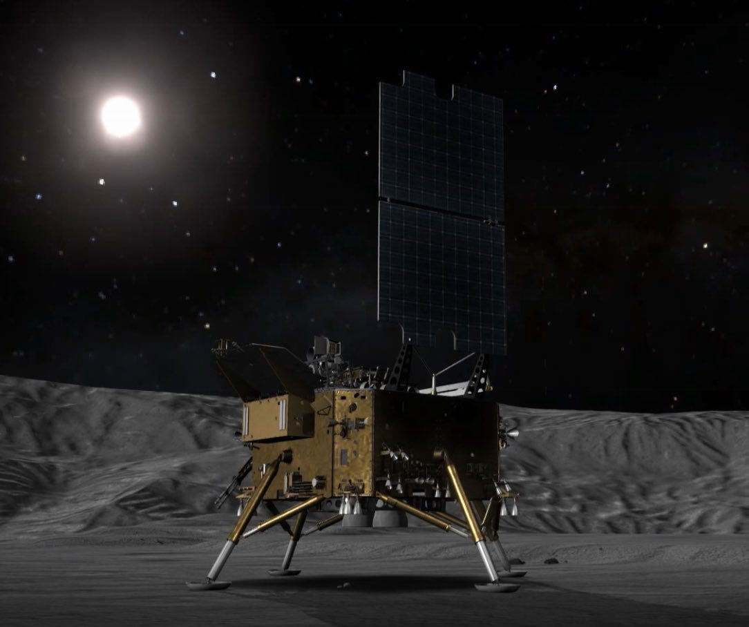 An artist’s impression of what the Chang’e 8 spacecraft may look like on the lunar surface.