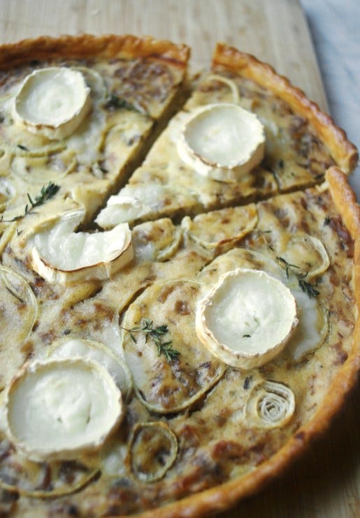 goat's cheese and onion tart