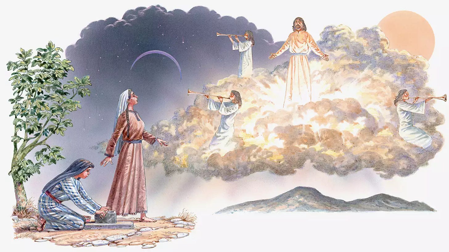 Illustration of Second Coming with Jesus Christ