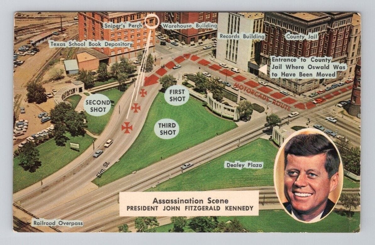 President JFK Assassination Scene Dallas TX Postcard 4