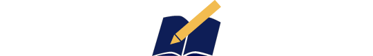 Icon of a book with a pencil writing in it