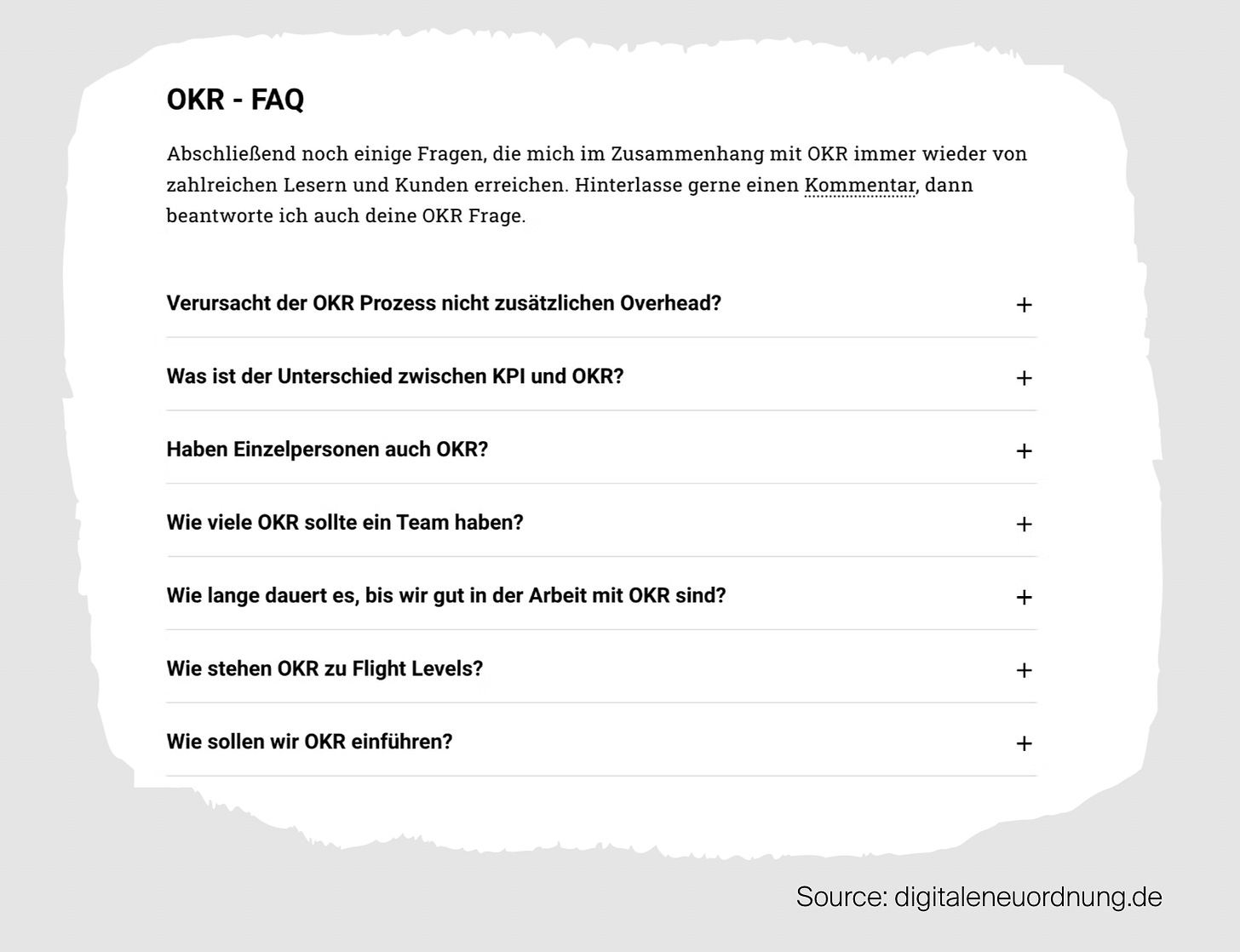 Digitale Neuordnung OKR