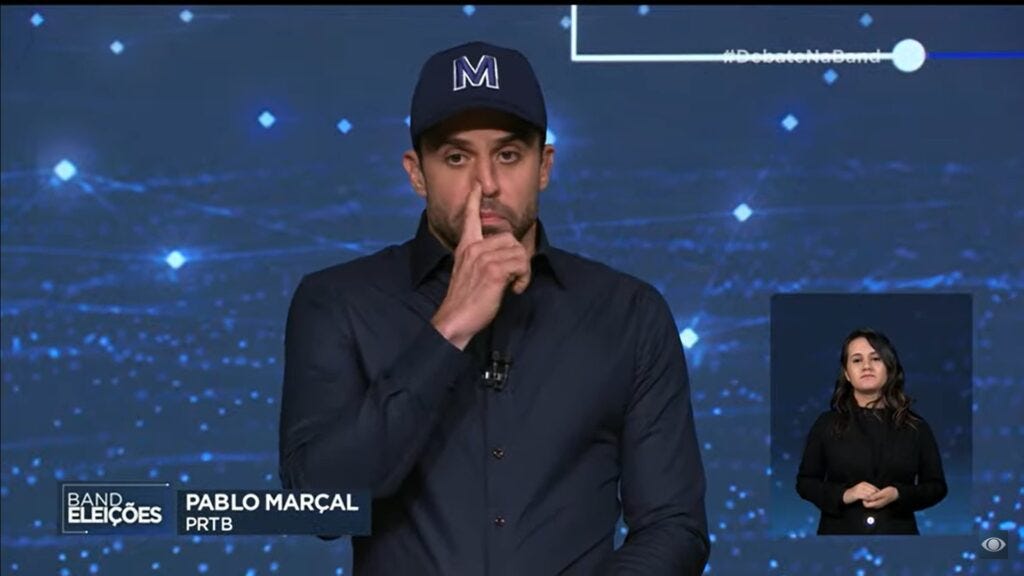 No debate na Band, Pablo Marçal chama Boulos de "cheirador de cocaína" e que vai em "todas as biqueiras" de São Paulo