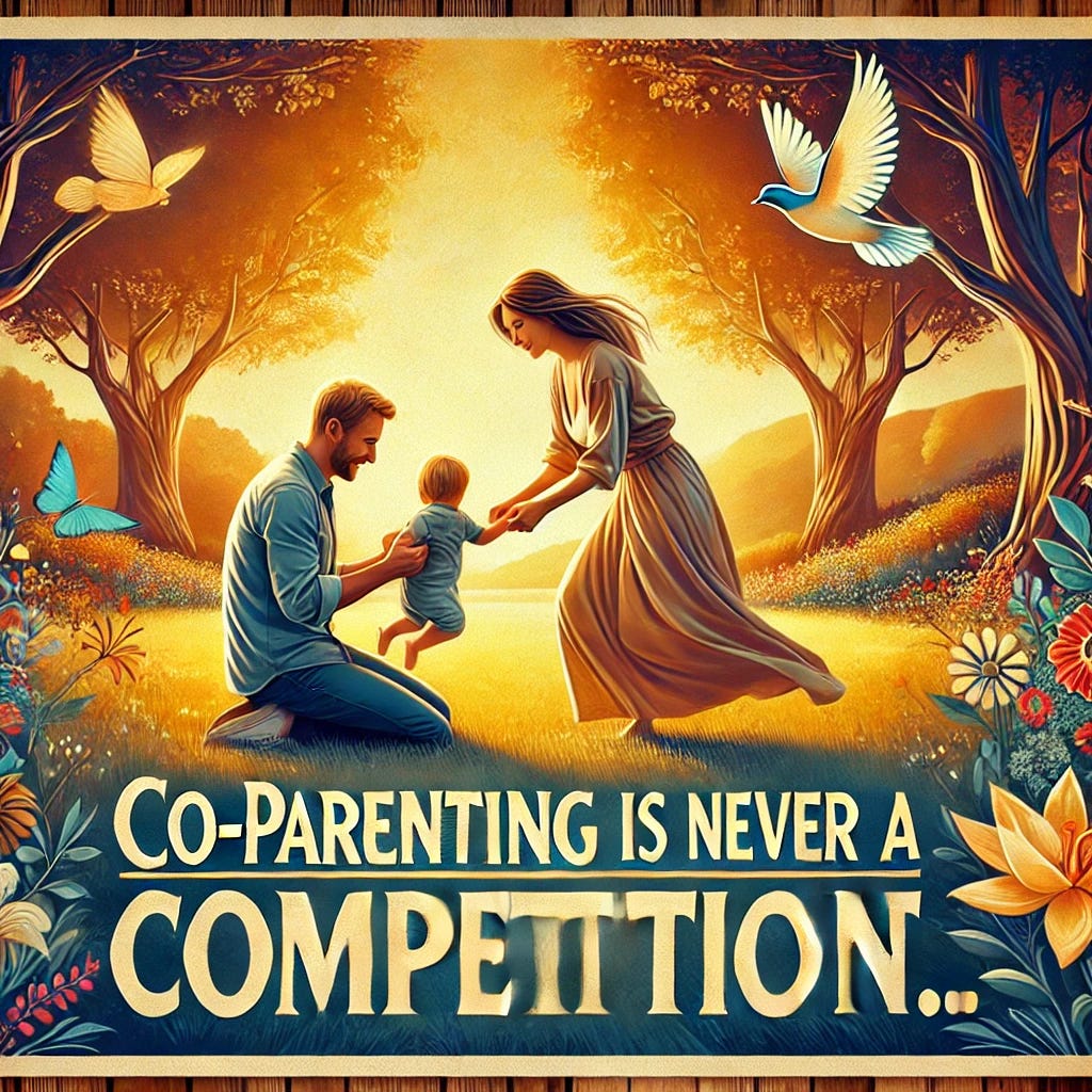 Co-parenting is never a competition... - Disruptive Fine Art