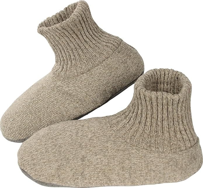 BenSorts Men Fuzzy Slipper Socks with Grippers Non Slip Indoor House Socks Christmas Gifts