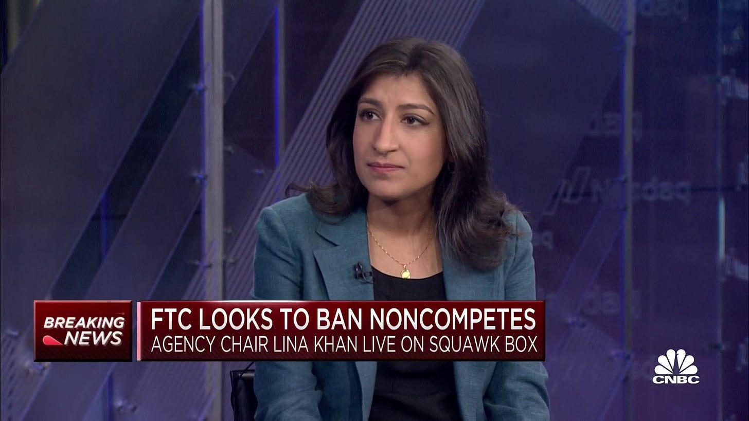 FTC Chair Lina Khan on noncompete ban: Workers are losing $300 billion a  year from noncompetes